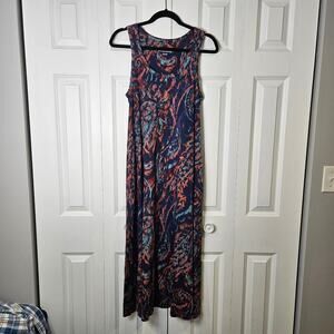 Soft Surroundings Santiago Maxi Dress Size Small Petite Sleeveless Tank Pockets